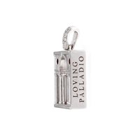 Pendant Loving Palladio  3D in White Gold Diamante 09B SERLIANA - 09B SERLIANA